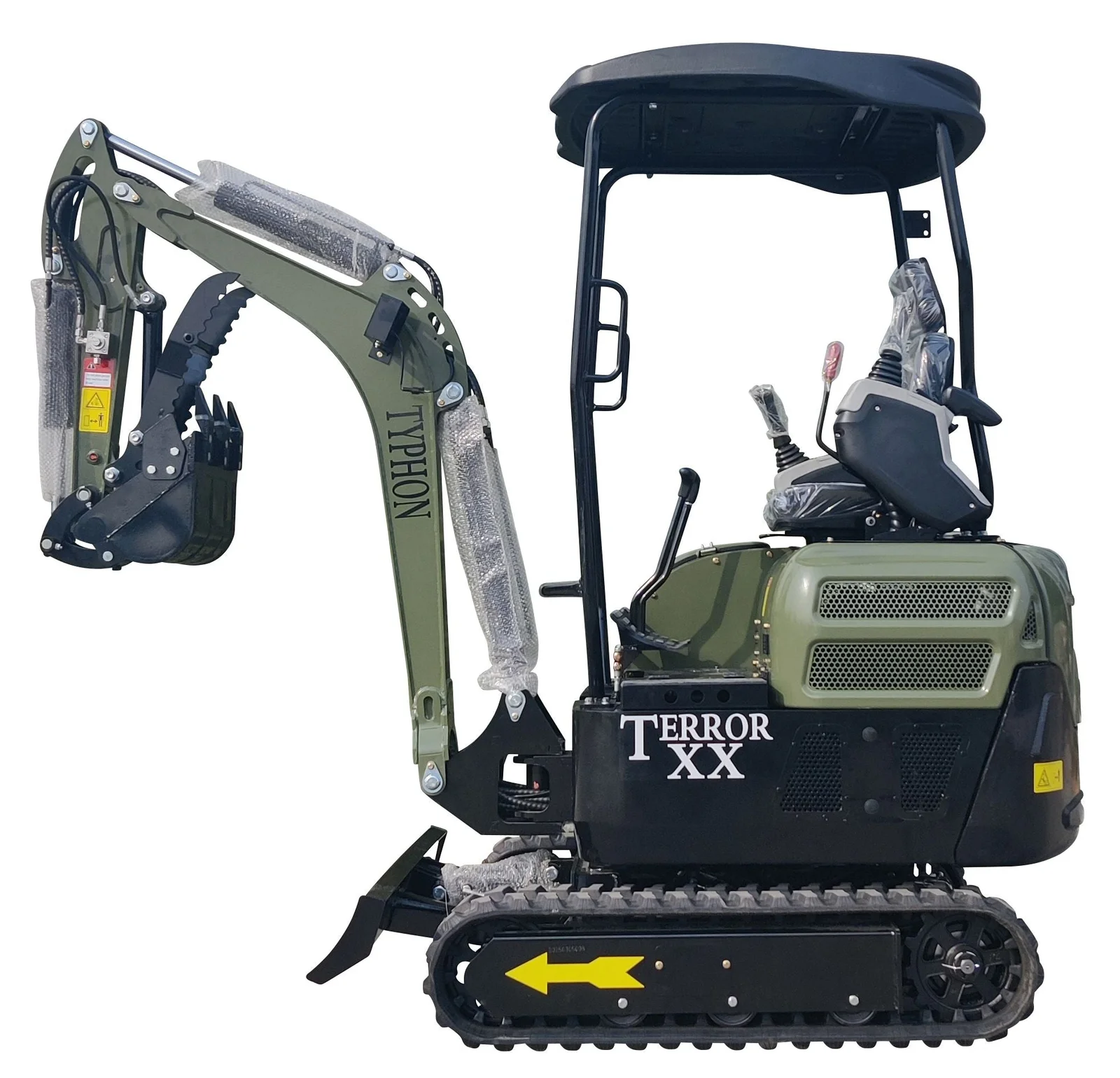TYPHON TERROR XX Green 2025 4000 lb Mini Excavator Kubota D902 Engine